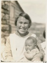 Image of Eskimo [Inuit] Mother and baby  [Elinora Terriak?]